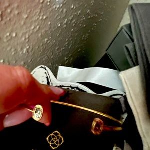 Kendra Scott yellow gold and black diamond Marissa cuff